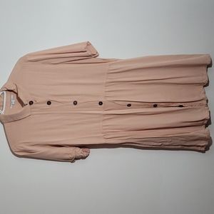 Pink O'Neill size large button up dress with pockets